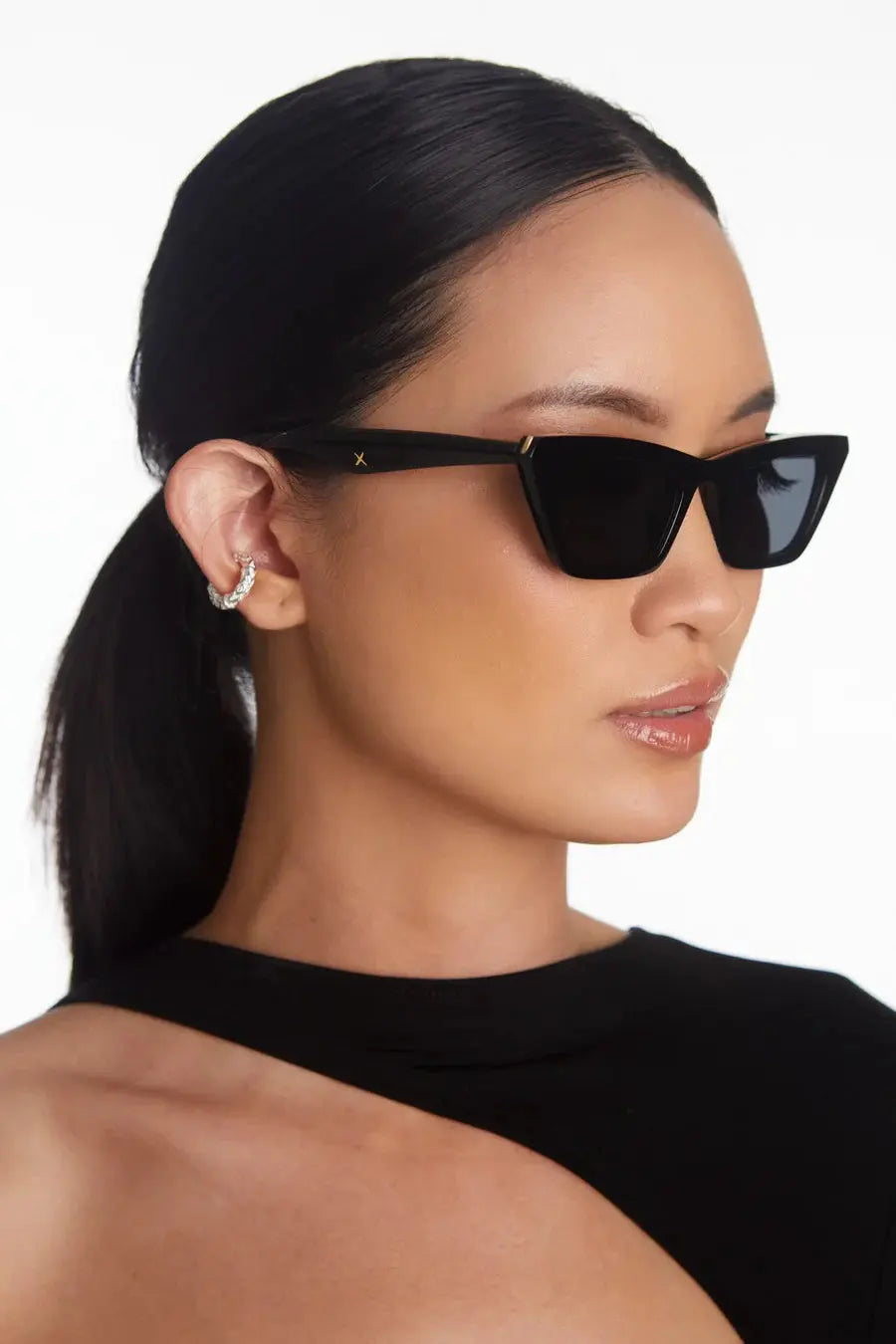 Fae Sunglasses - Gloss Black Oscar and Frank