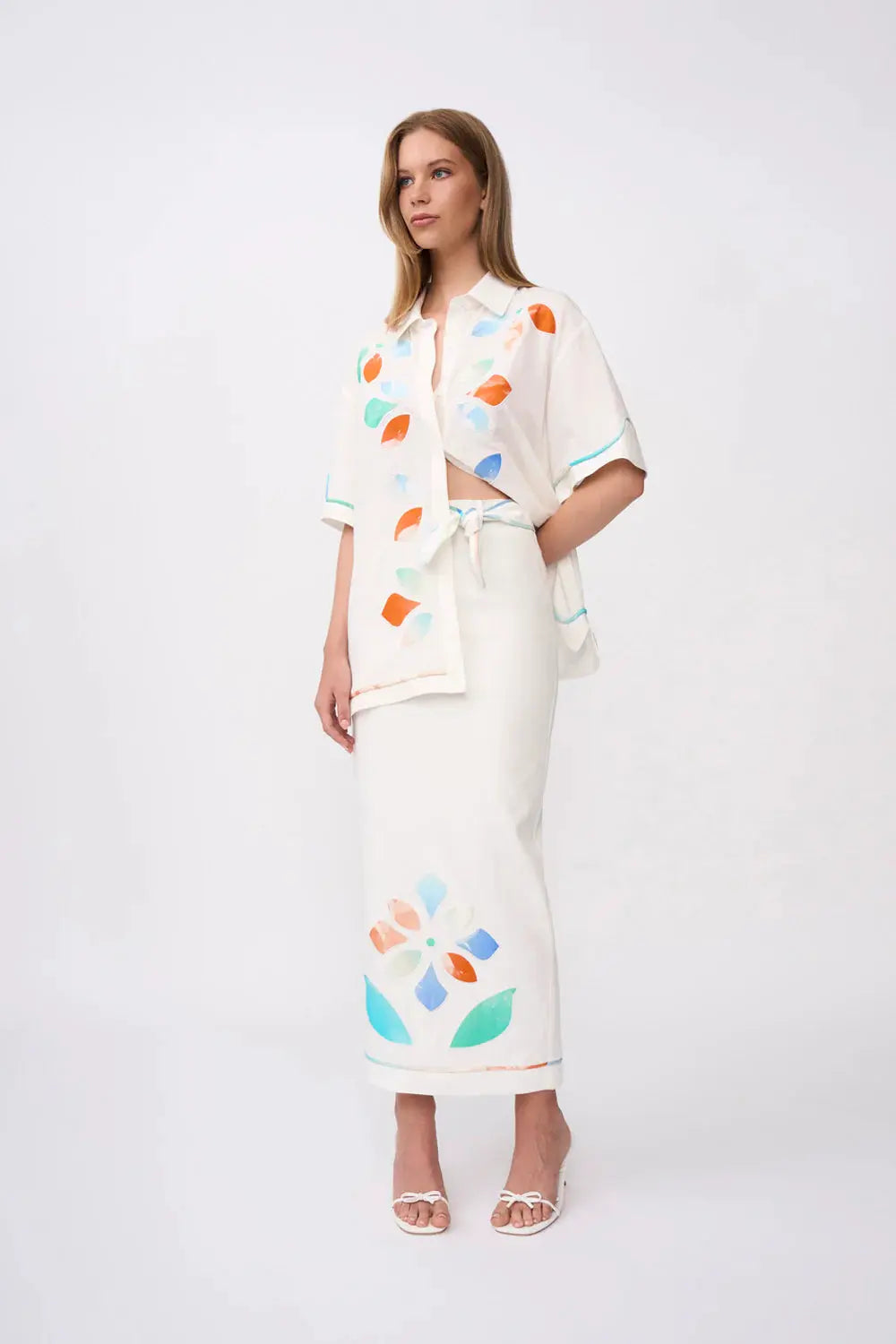 Fiori Applique Shirt By Johnny