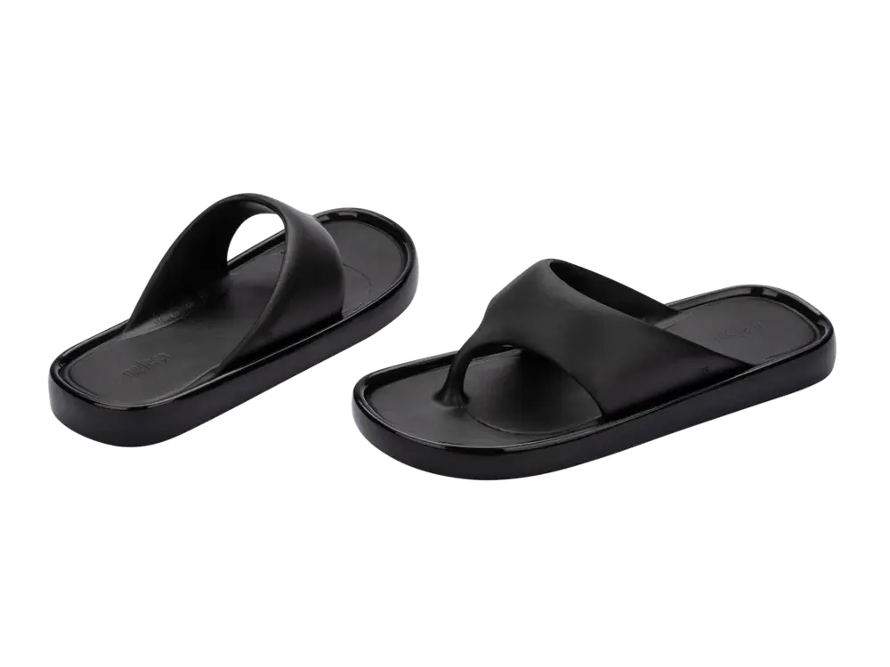 melissa float thong black pair elevated view