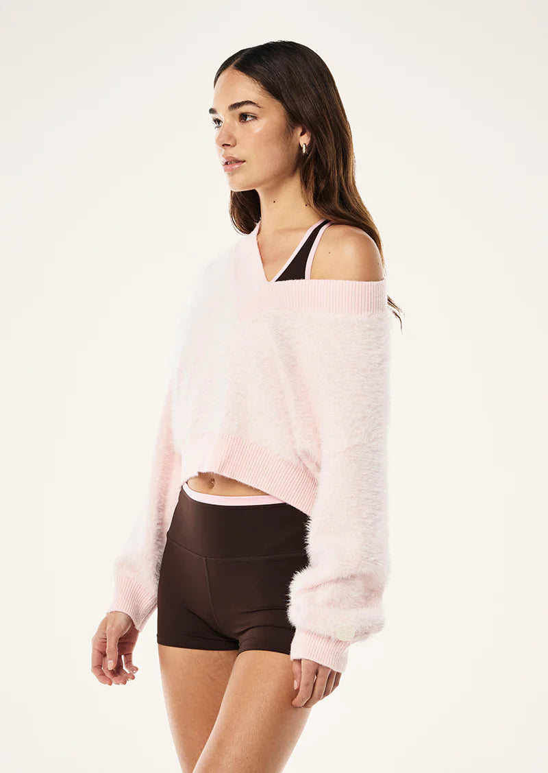 Greenpoint V Neck Knit - Chalk Pink P.E Nation