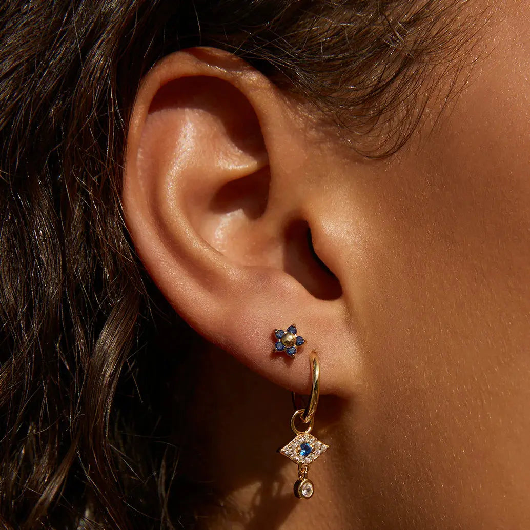 Gardenia Studs - Sapphire Arms of Eve