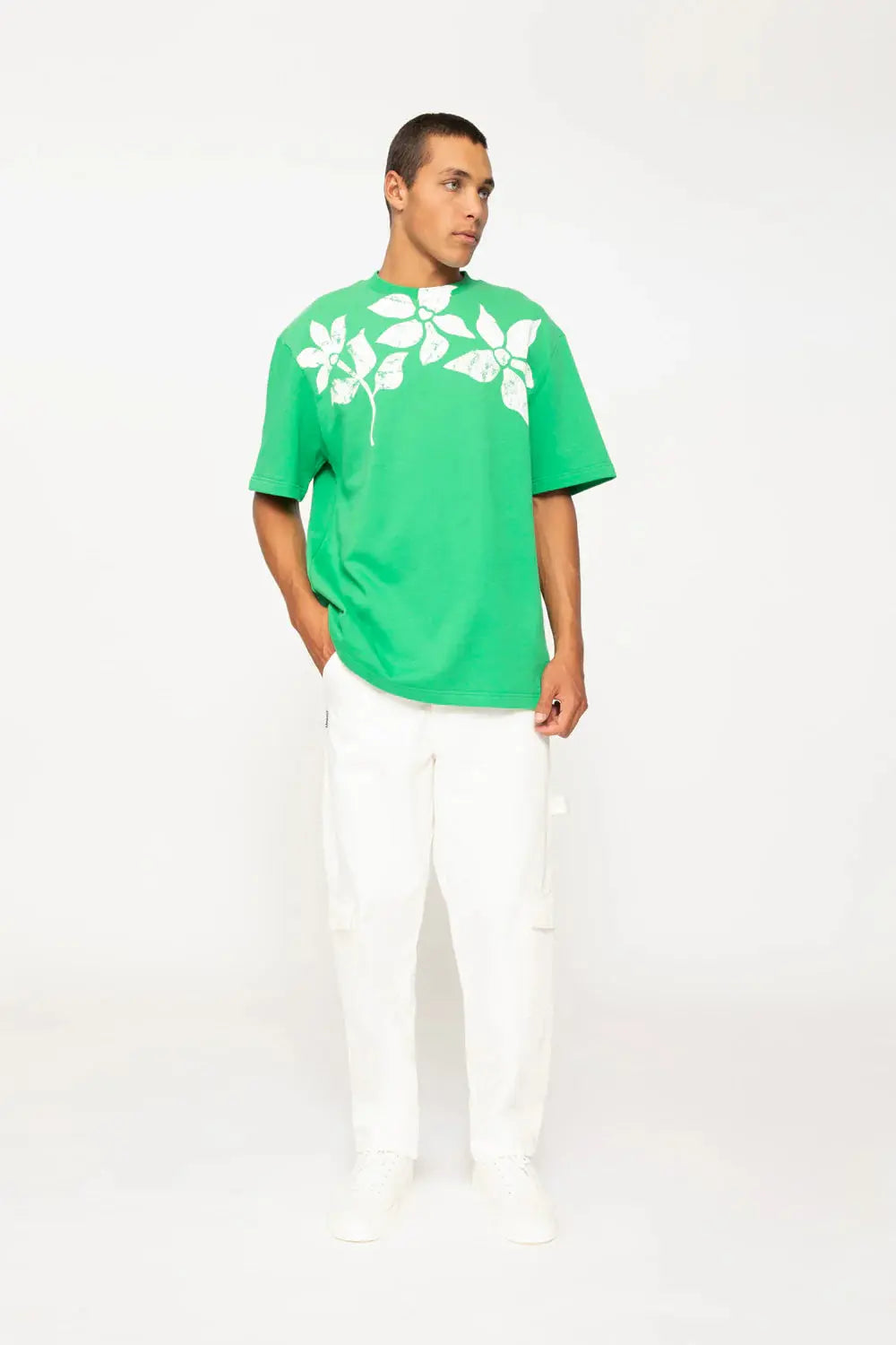 Green Romantics Floral Tee By Johnny