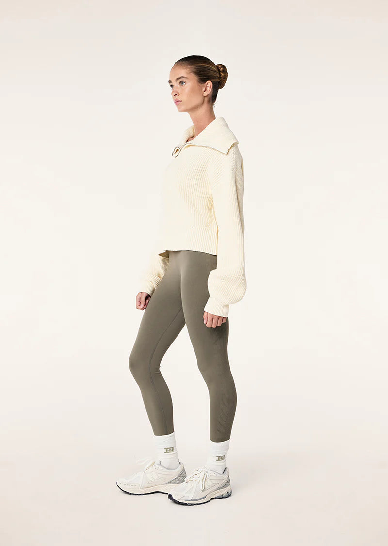 High Season Zip Neck - Whisper White P.E Nation