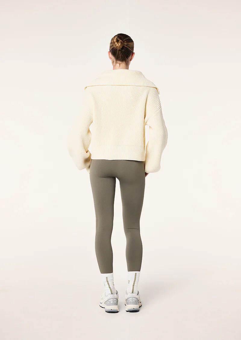 High Season Zip Neck - Whisper White P.E Nation
