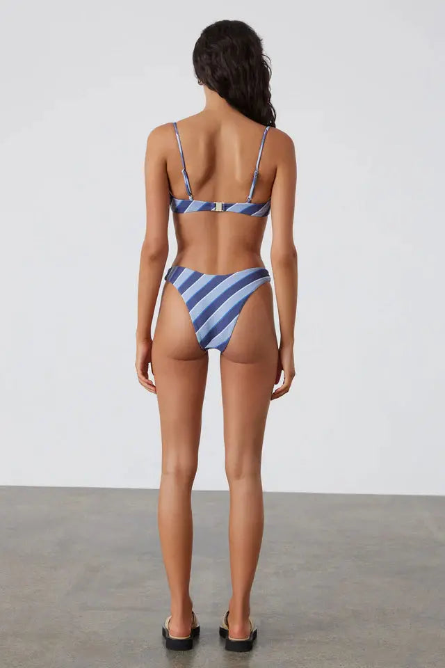 Horizon Stripe Textured Bralette - Horizon Stripe Zulu & Zephyr