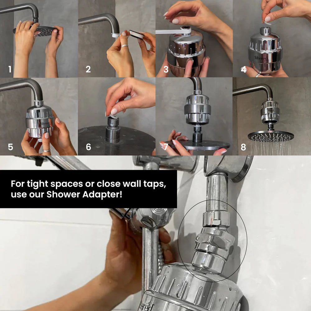 Filtered Beauty Shower Purifier - Black Filtered Beauty
