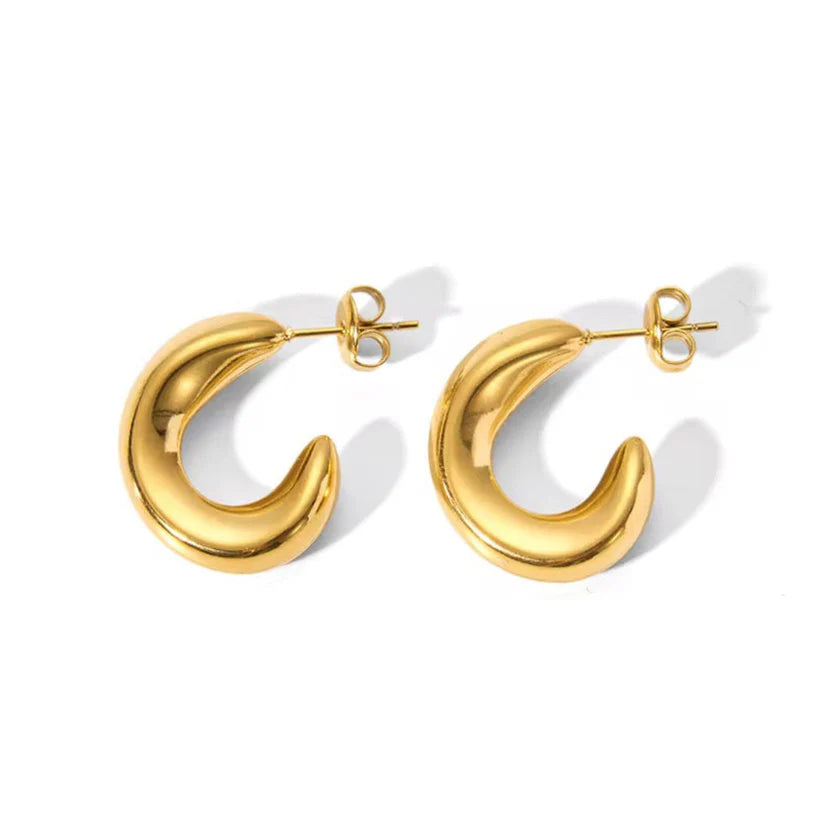 Tatia Hoop Earrings - Gold Zaya Collective