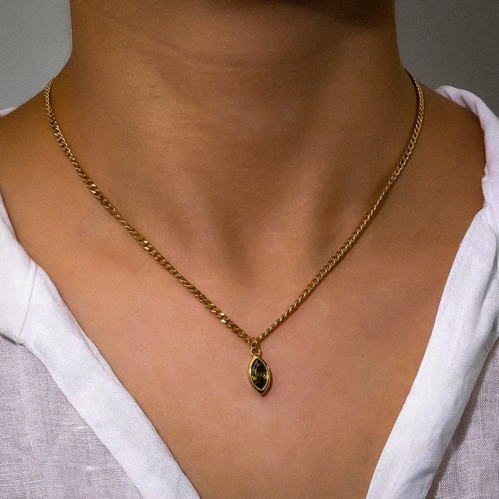 Olivine Necklace Zaya Collective