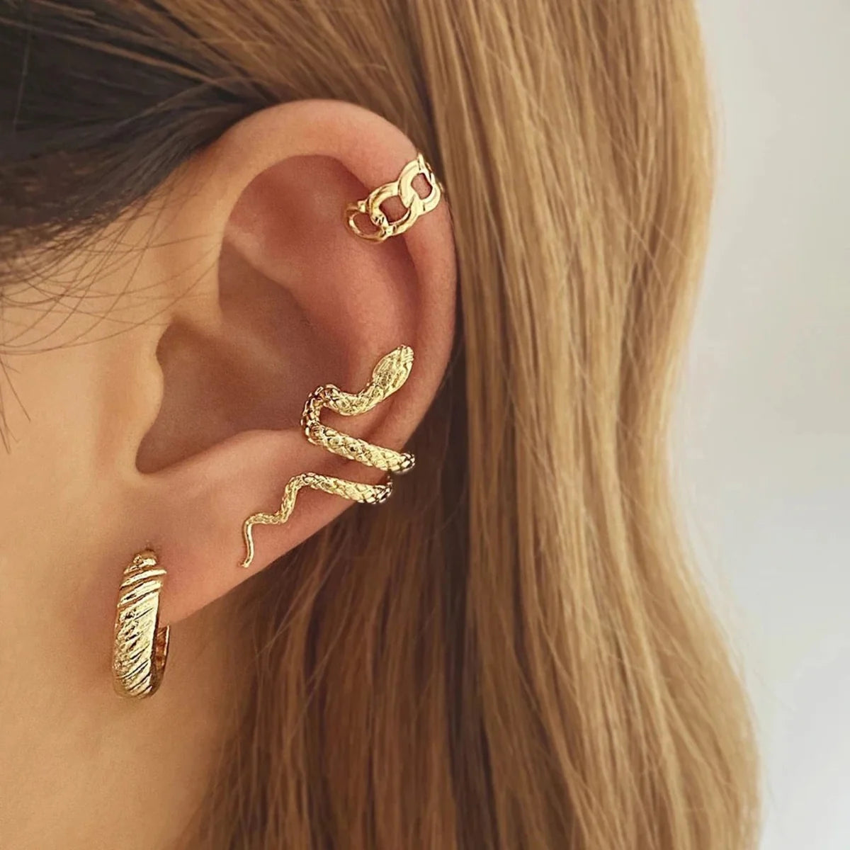 Serpent Ear Cuff - Gold Zaya Collective