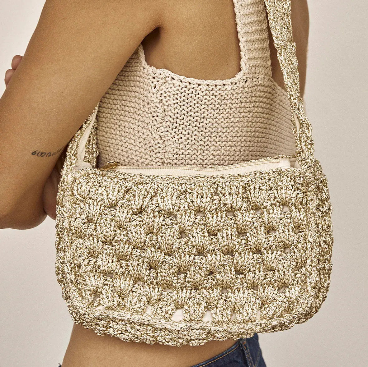 India Hand Bag - Biscotti Arms of Eve