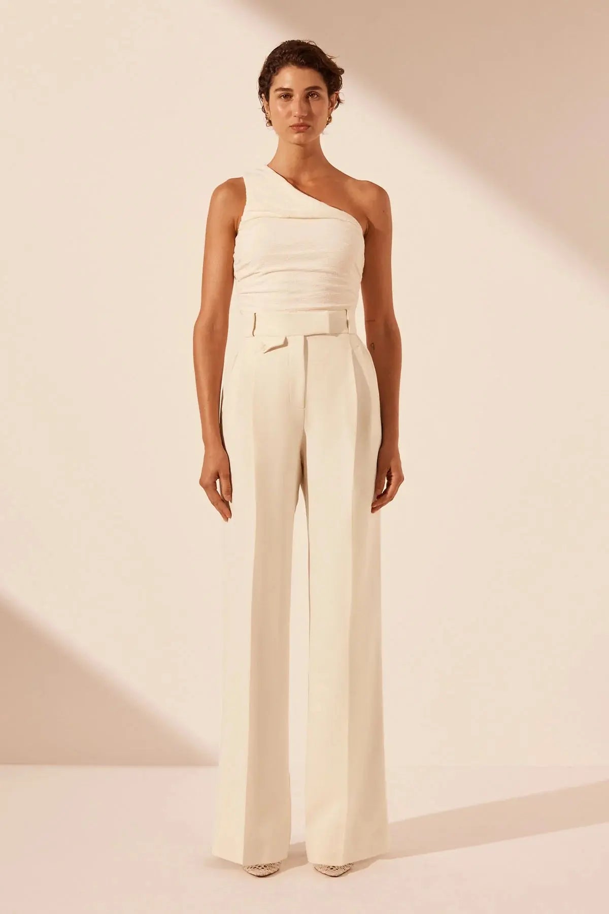 Irena High Waisted Pant - Rice Shona Joy