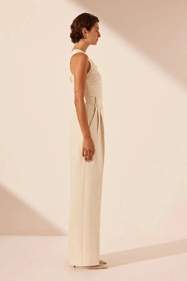 Irena High Waisted Pant - Rice Shona Joy