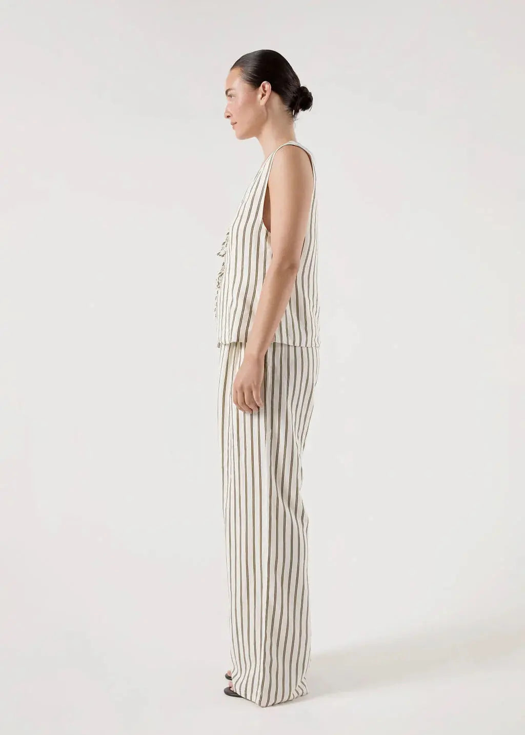 Isabel Stripe Linen Pants Bisk the Label