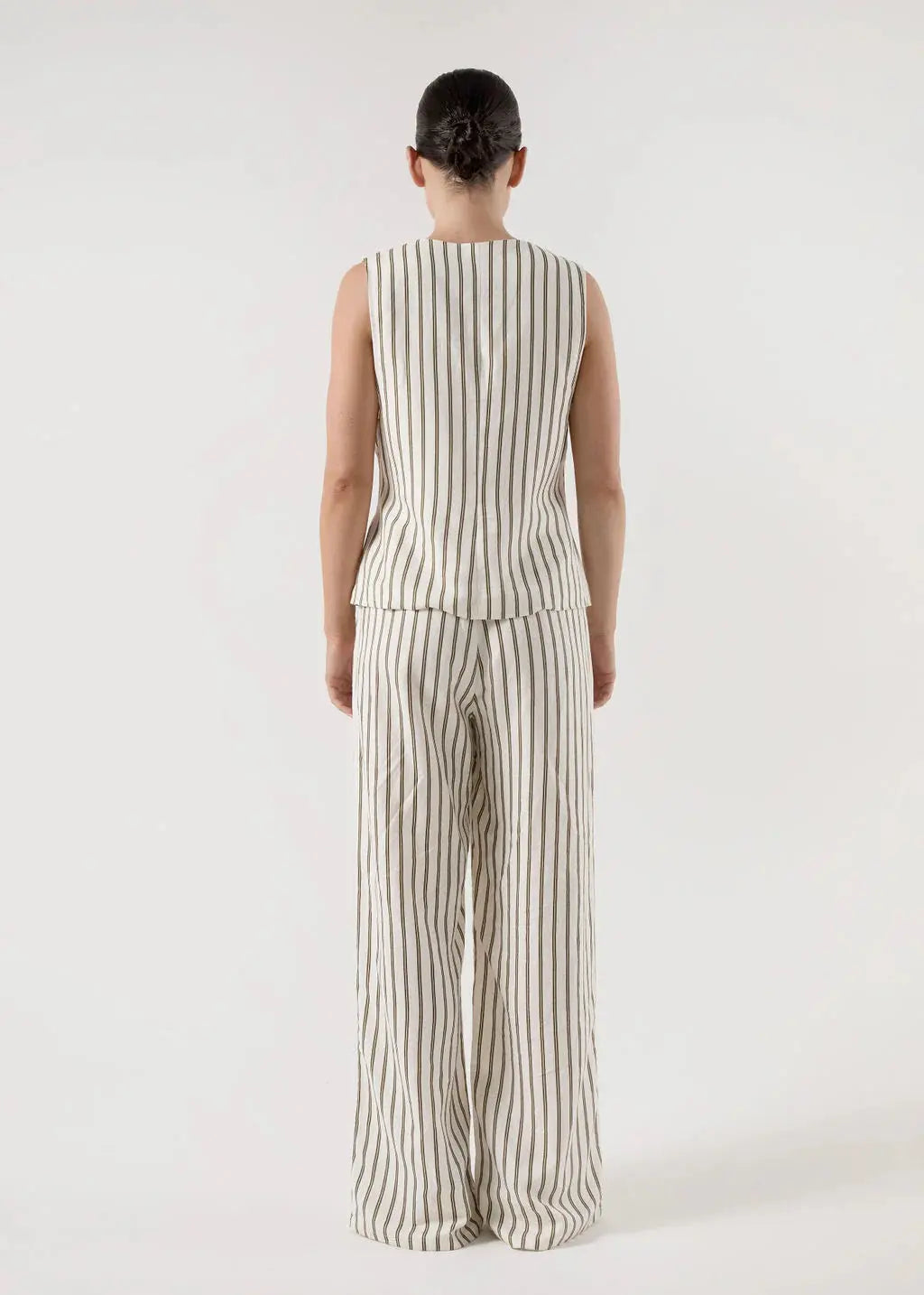Isabel Stripe Linen Pants Bisk the Label