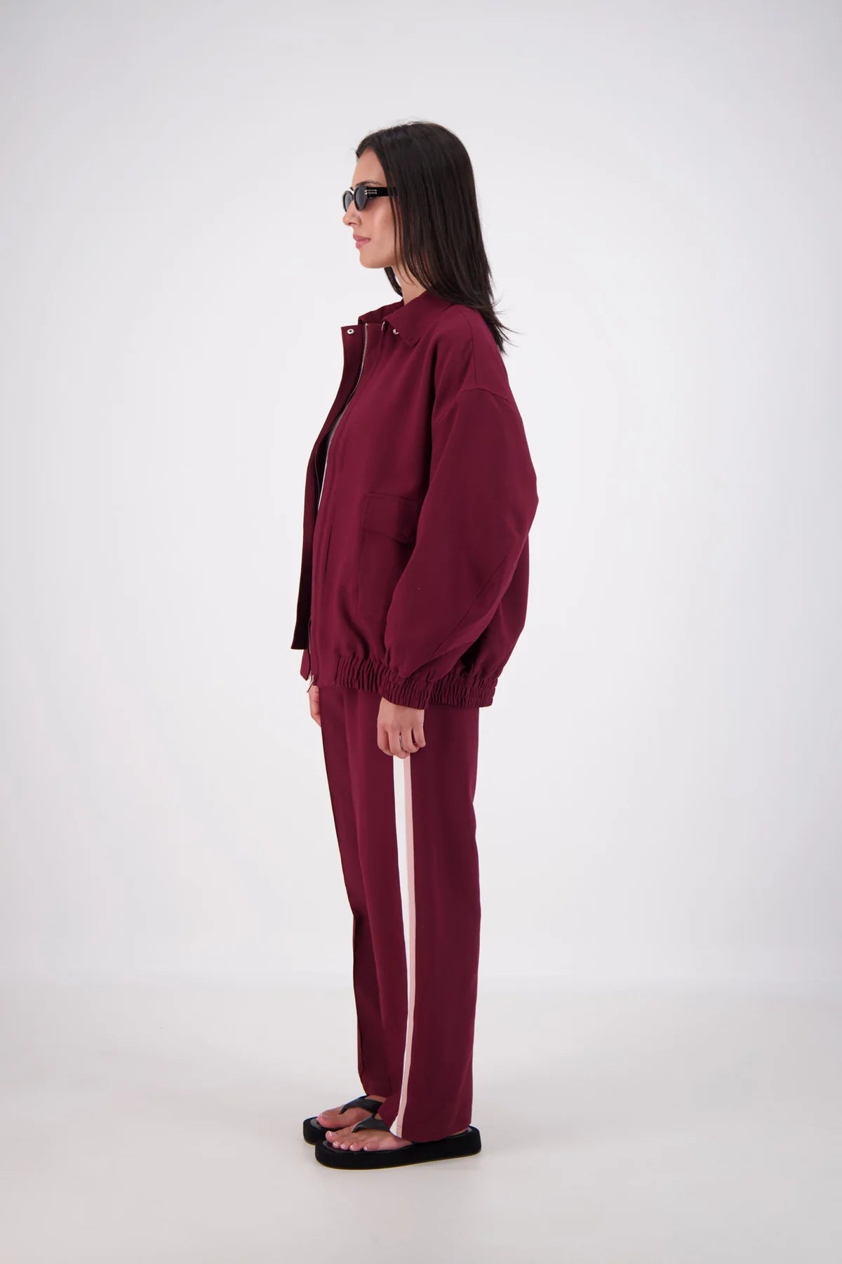 Ischia Bomber Jacket - Plum Jasmine Alexa