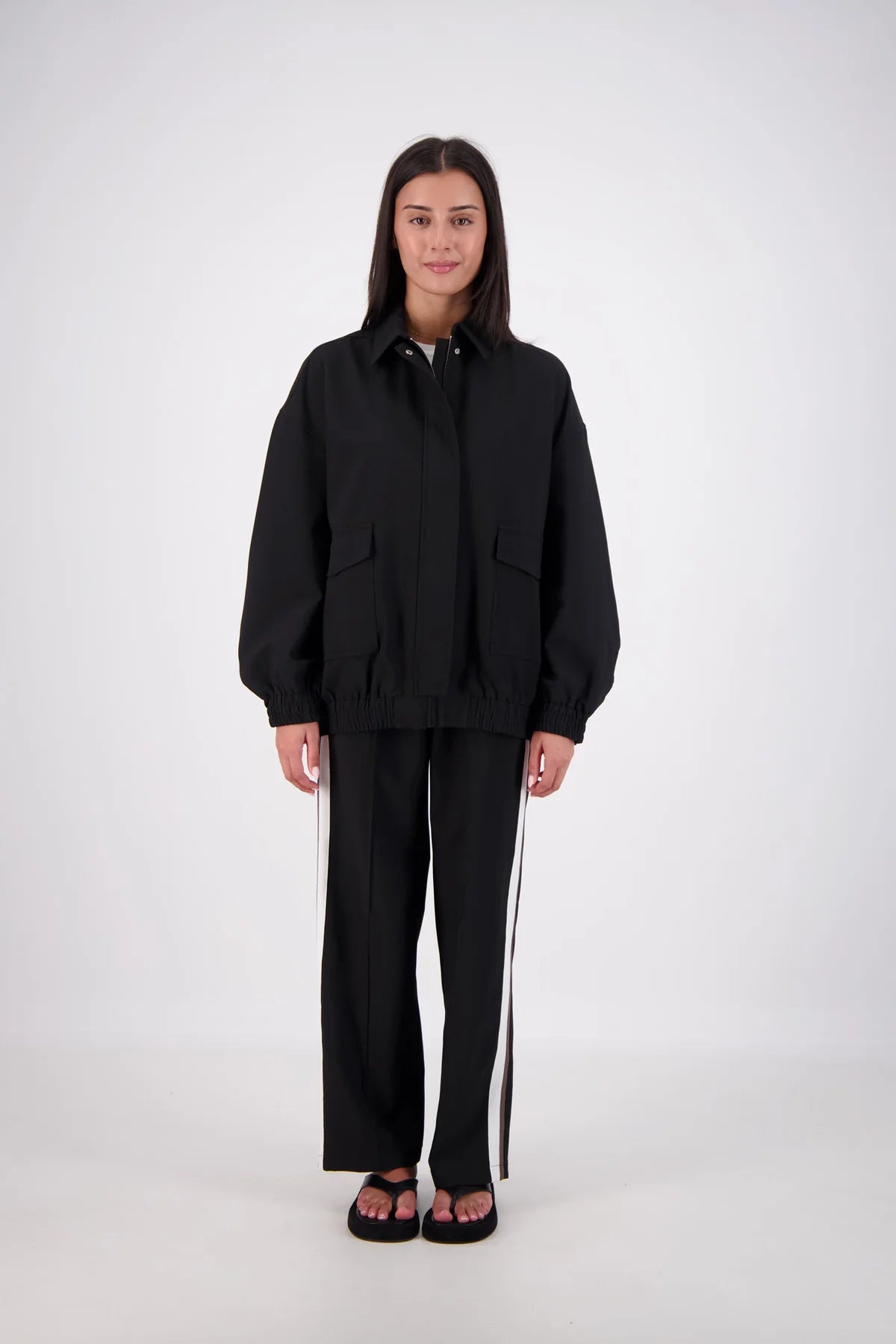 Ischia Bomber Jacket - Black Jasmine Alexa