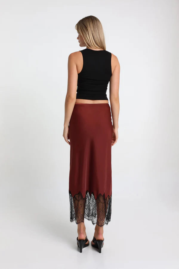 Luella Maxi Skirt - Merlot Madison