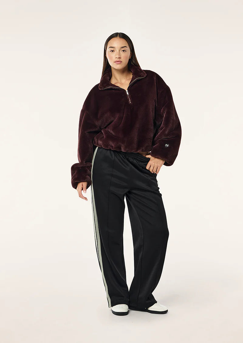 Monterey Zip Neck Sweater - Mahogany P.E Nation