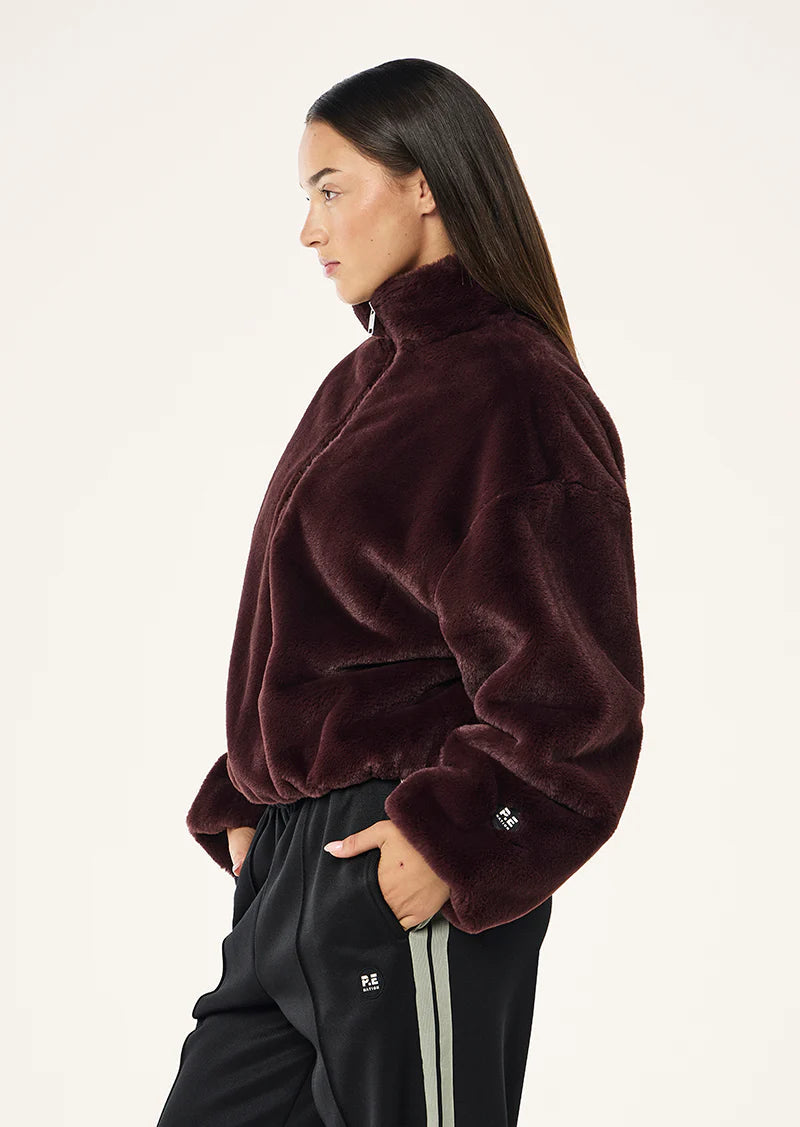 Monterey Zip Neck Sweater - Mahogany P.E Nation