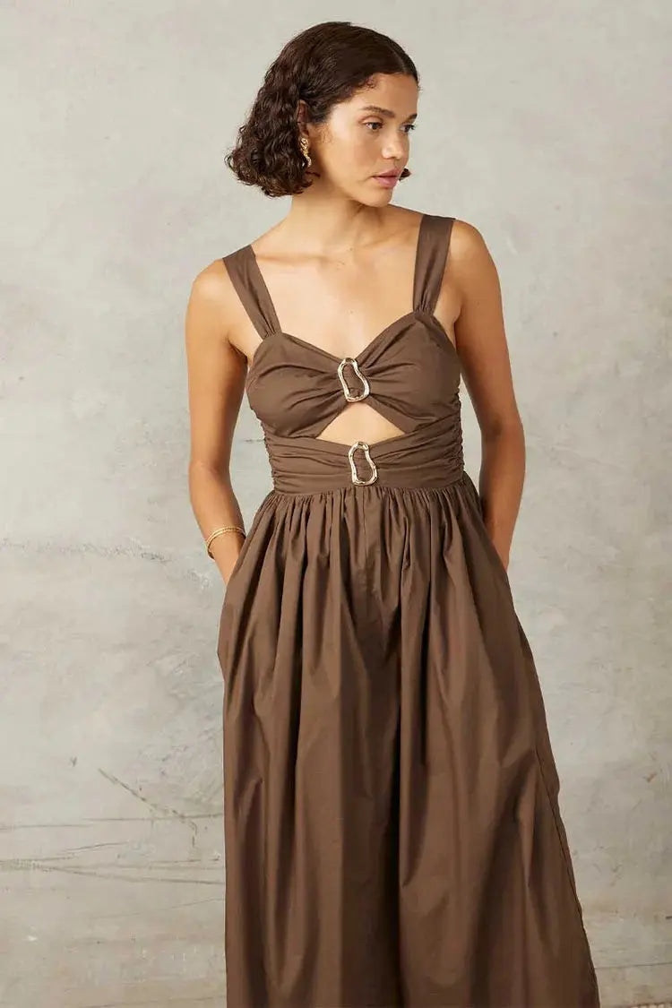 Malibu Midi Dress - Chocolate Mon Renn