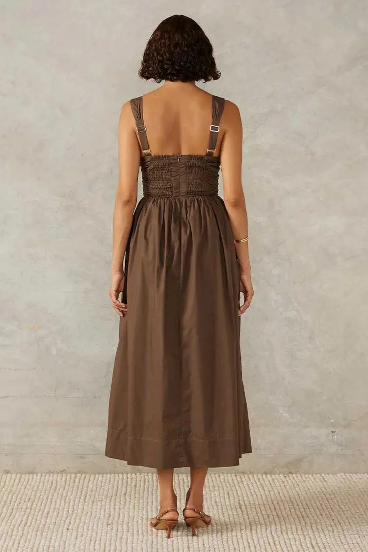 Malibu Midi Dress - Chocolate Mon Renn