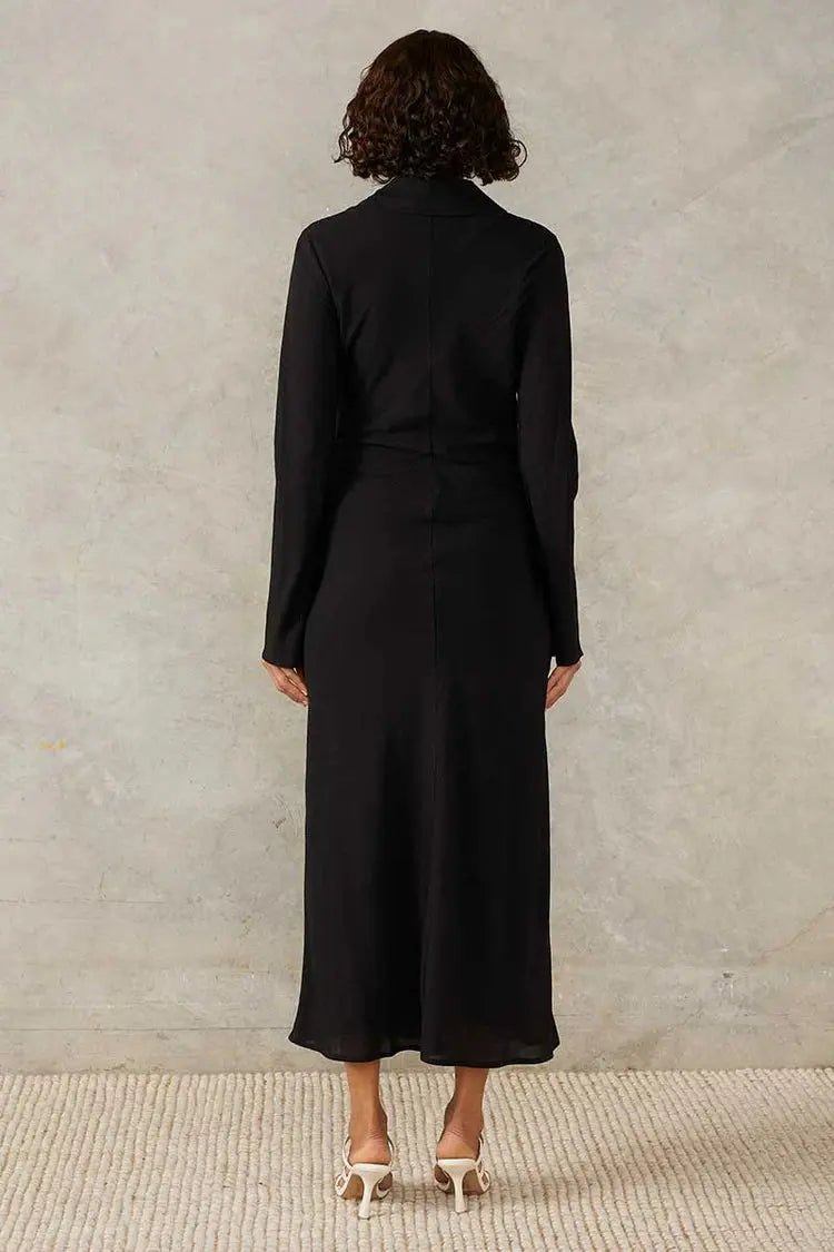 Marseille Midi Dress Black Mon Renn