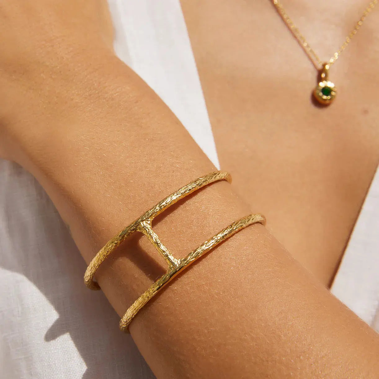 Maya Gold Cuff Bracelet Arms of Eve