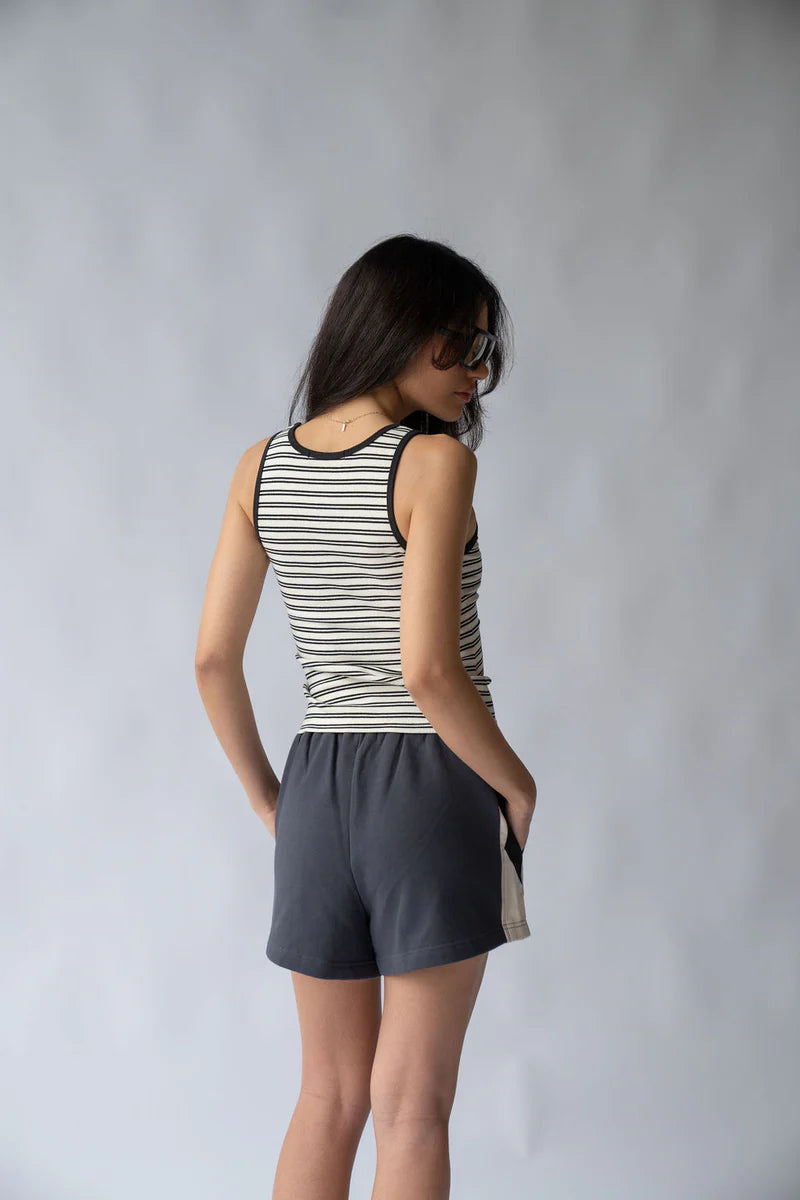 Mio Tank - Noir Stripe Araminta James at Cloth in Brick shop online 03