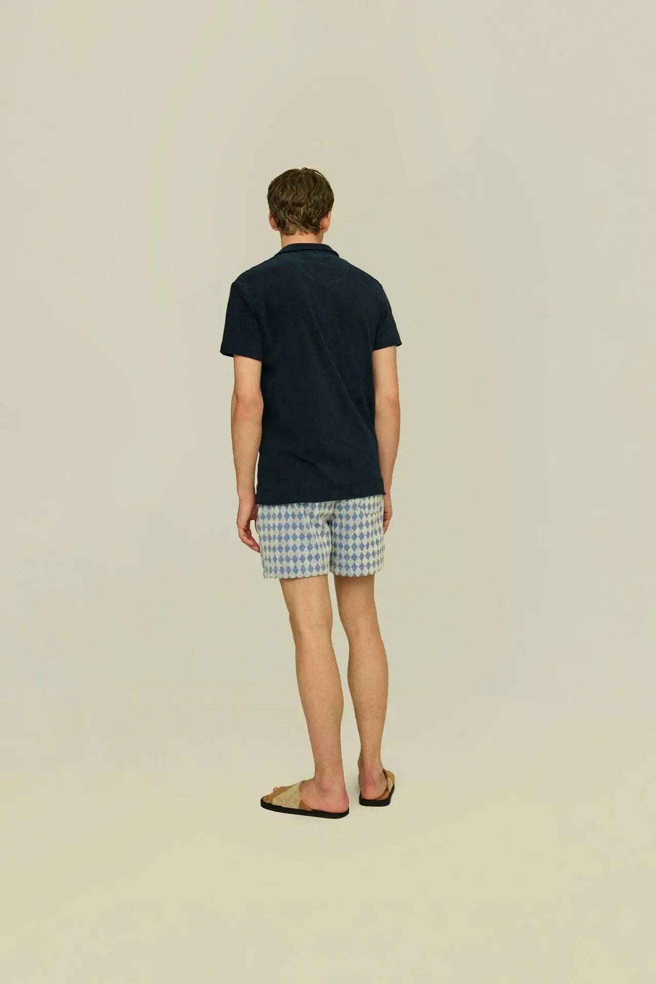 Navy Polo Terry Top OAS