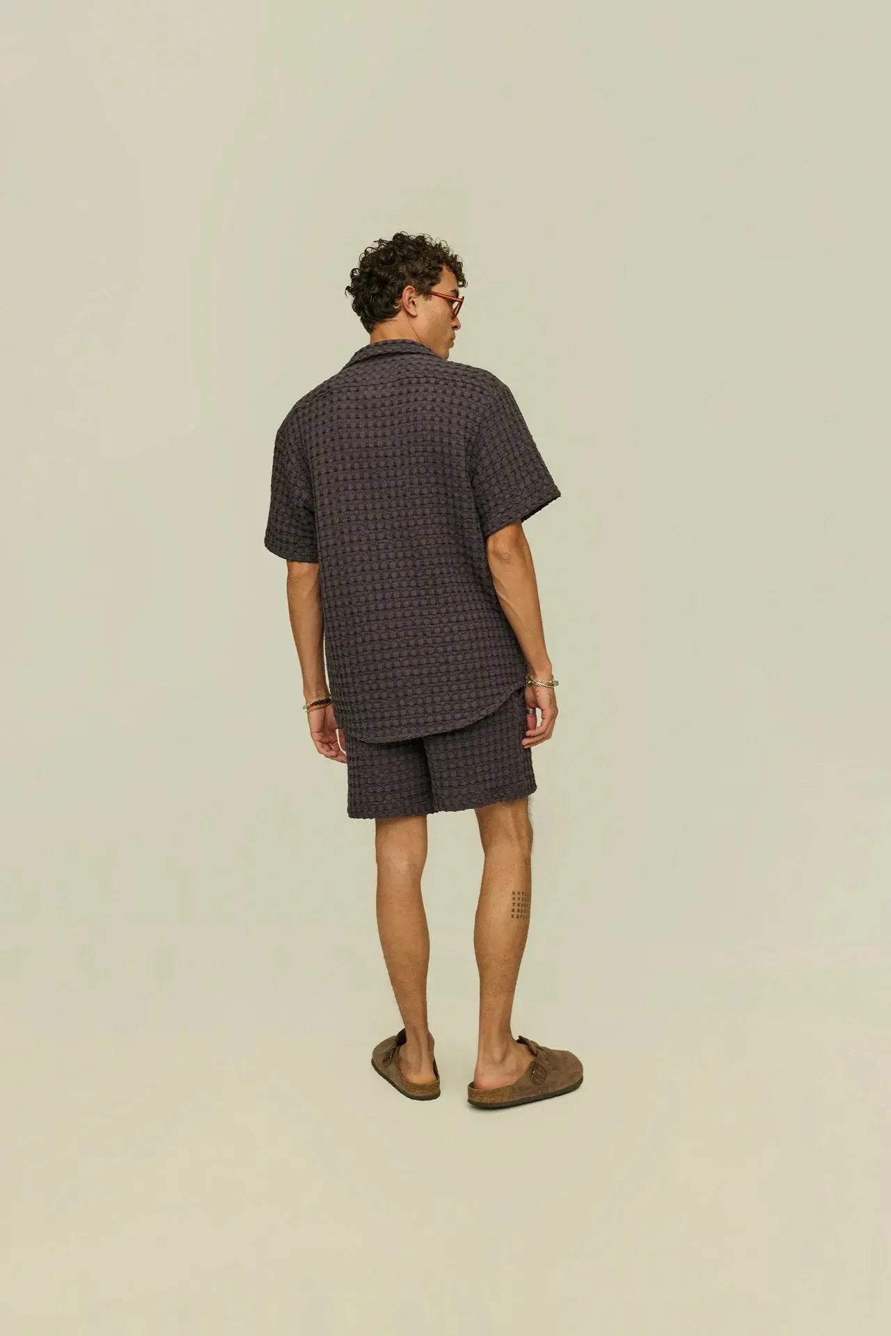 Nearly Black Cuba Waffle Shirt OAS