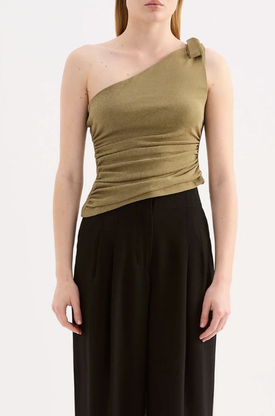 Fiora Mesh Top - Deep Olive Nude Lucy