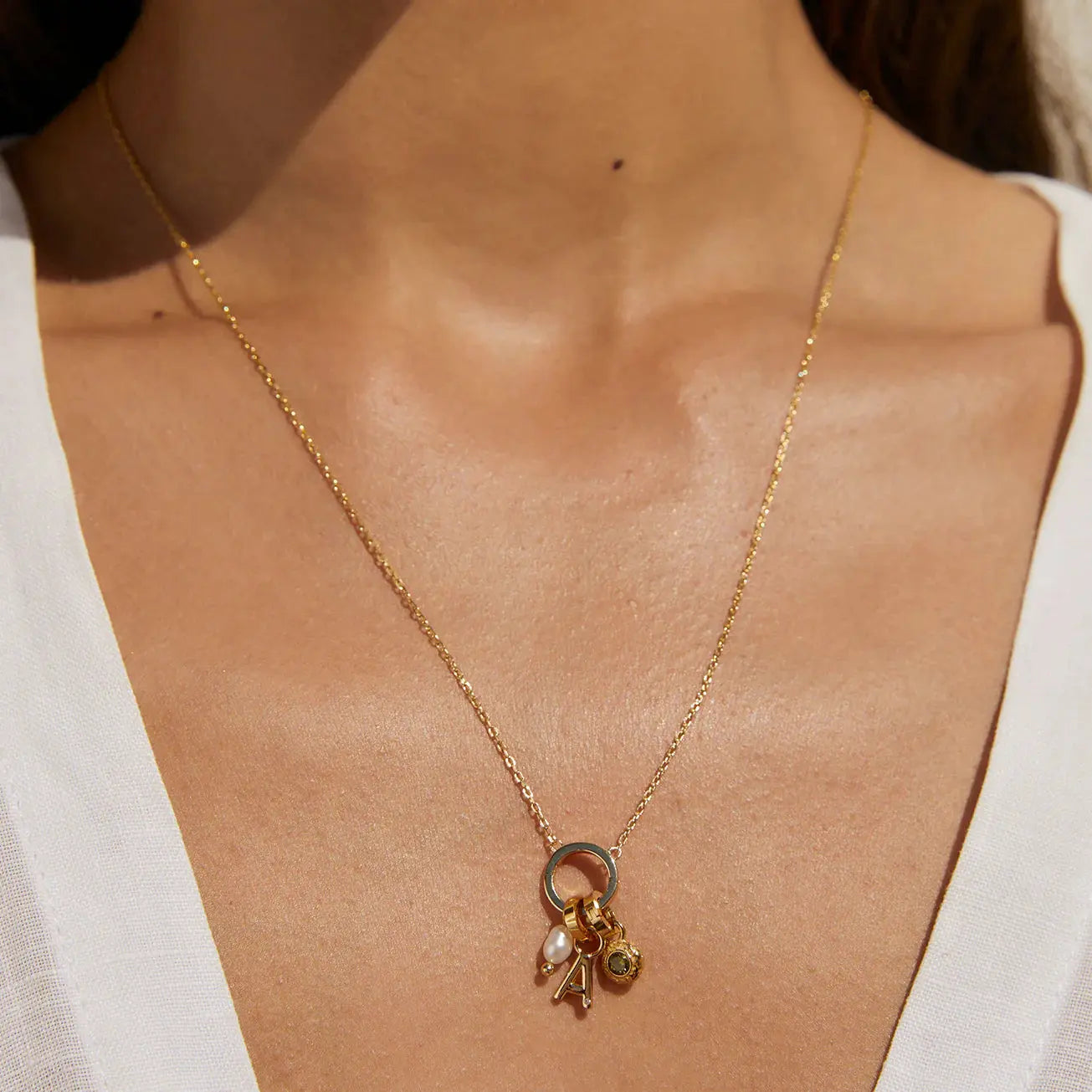 O Charm Necklace - Gold Arms of Eve