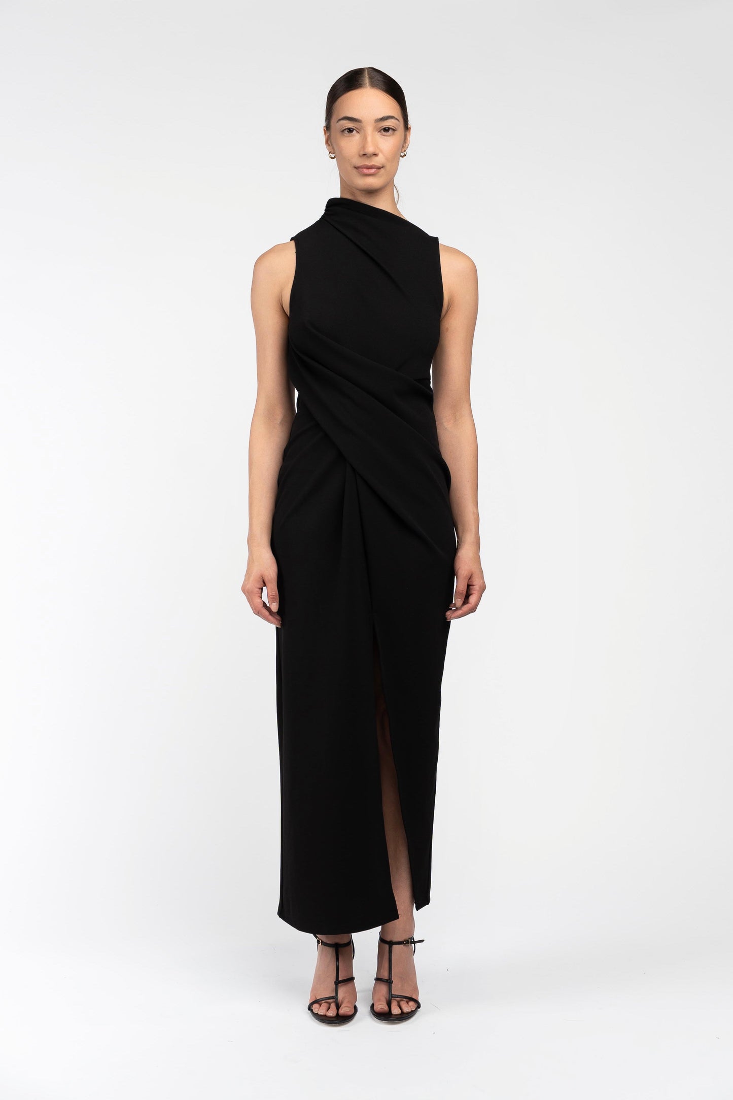 Sculpted Stretch Dress - Black One Fell Swoop