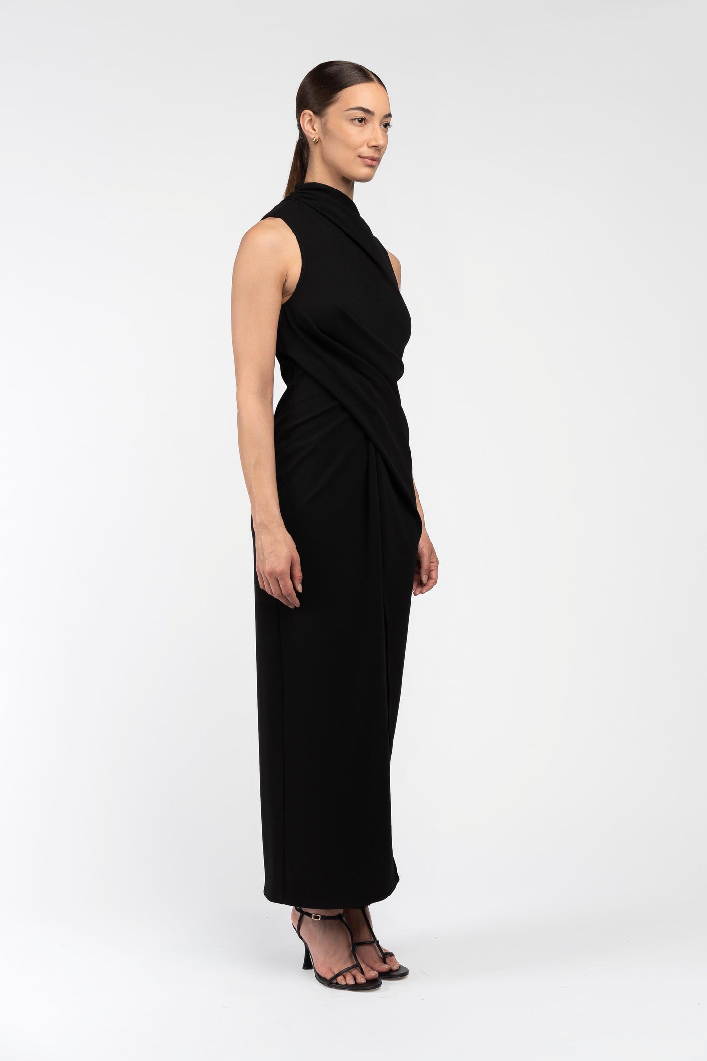 Sculpted Stretch Dress - Black One Fell Swoop