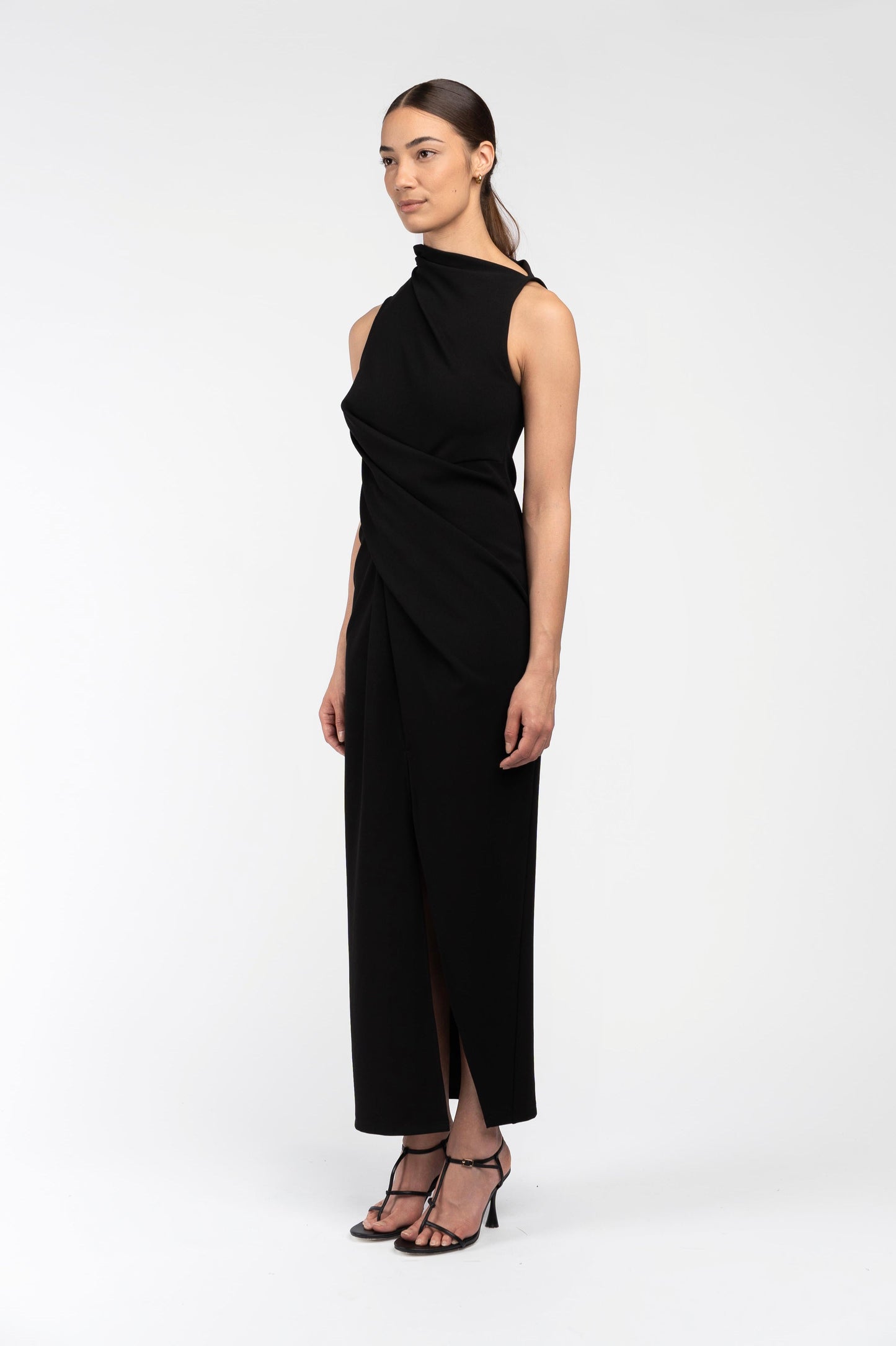 Sculpted Stretch Dress - Black One Fell Swoop