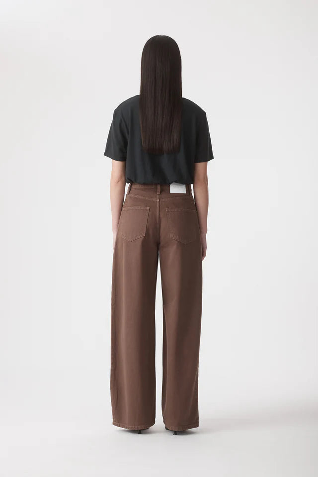 Claudia High Rise Relaxed 32" Jean - Cacao Outland Denim