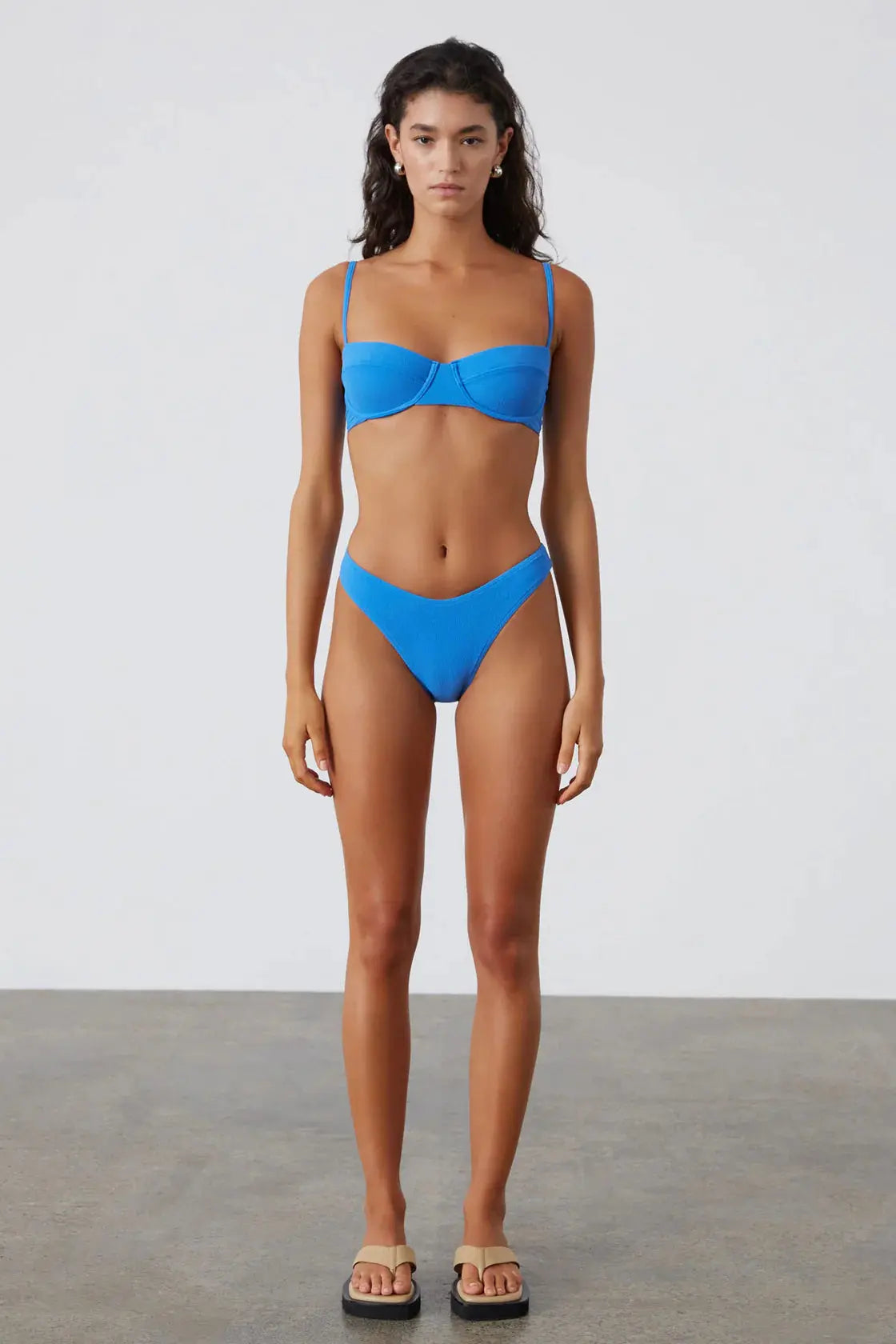 Ocean Blue Textured Curve Brief - Ocean Blue Zulu & Zephyr