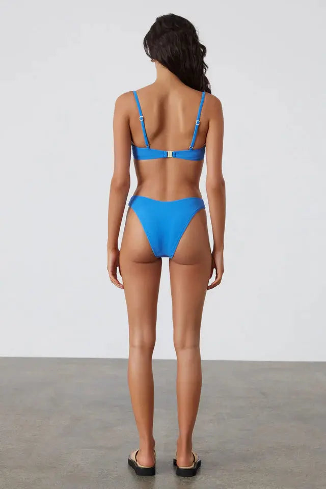 Ocean Blue Textured Curve Brief - Ocean Blue Zulu & Zephyr