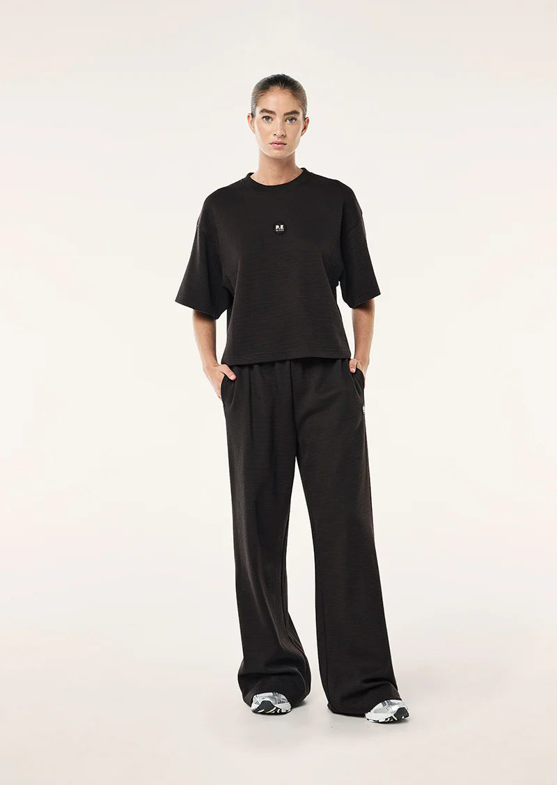 Printemps Waffle Crop Tee - Licorice P.E Nation