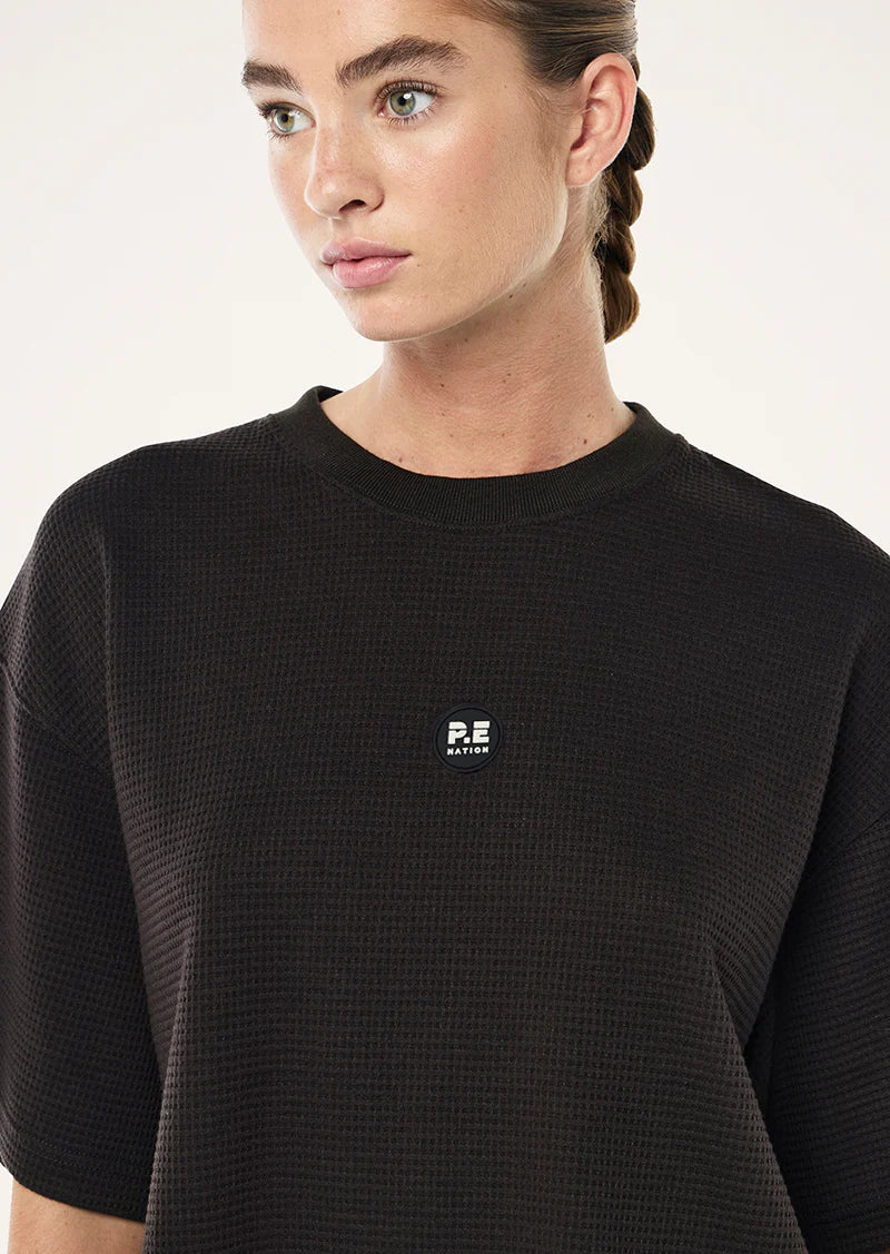 Printemps Waffle Crop Tee - Licorice P.E Nation