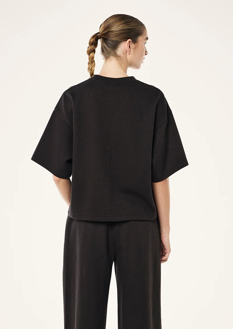 Printemps Waffle Crop Tee - Licorice P.E Nation
