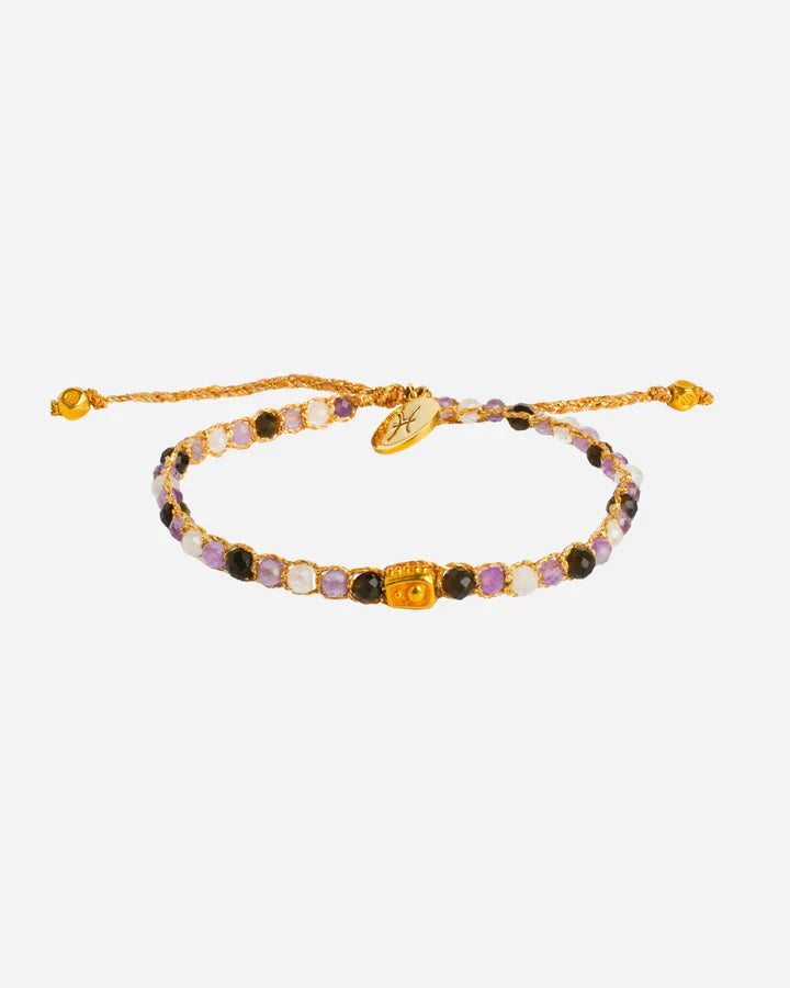 Pisces Crystal Zodiac Gemstone Bracelet - Gold (Copy) Nusands