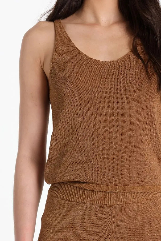 Raya Knit Top - Toffee Lost in Lunar