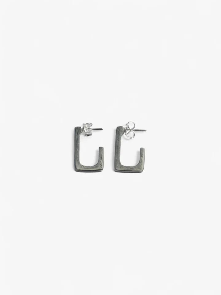 Rectangle Earrings - Sterling Silver Nusands