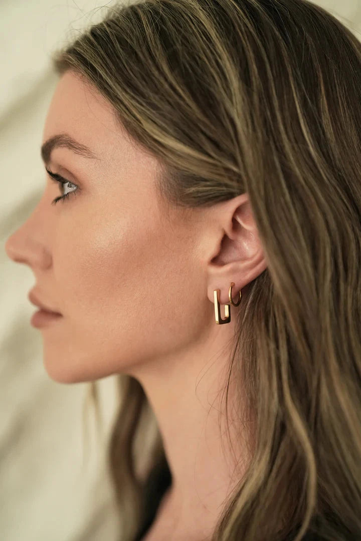 Rectangle Earrings - 18K Gold Vermeil Nusands