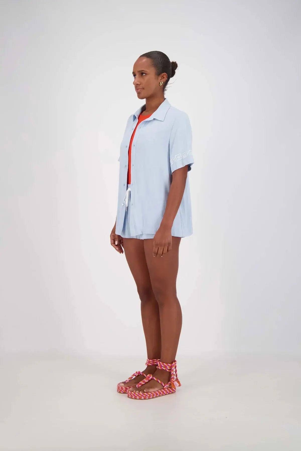 Rosetta Shirt - Powder Blue Jasmine Alexa