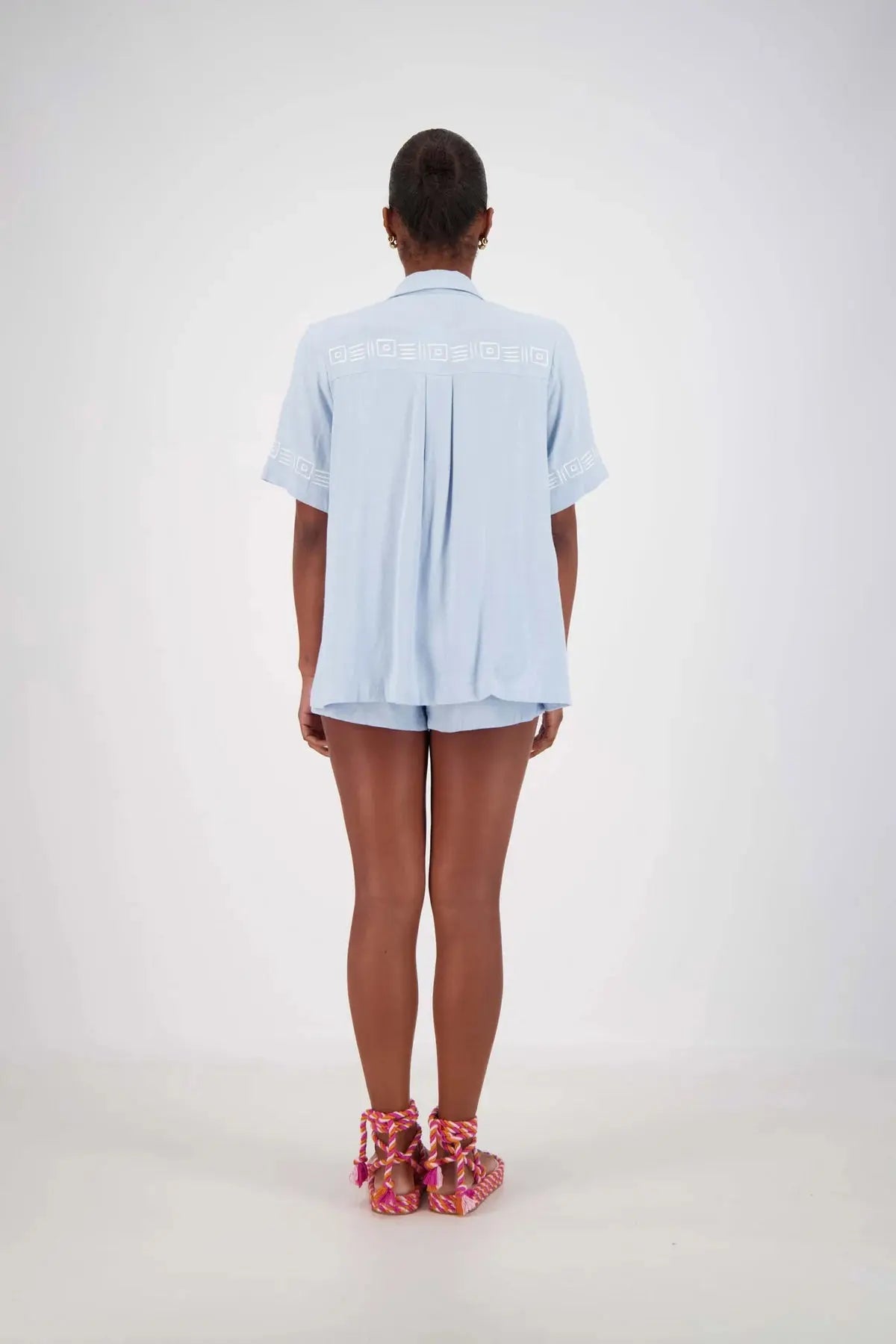 Rosetta Shirt - Powder Blue Jasmine Alexa