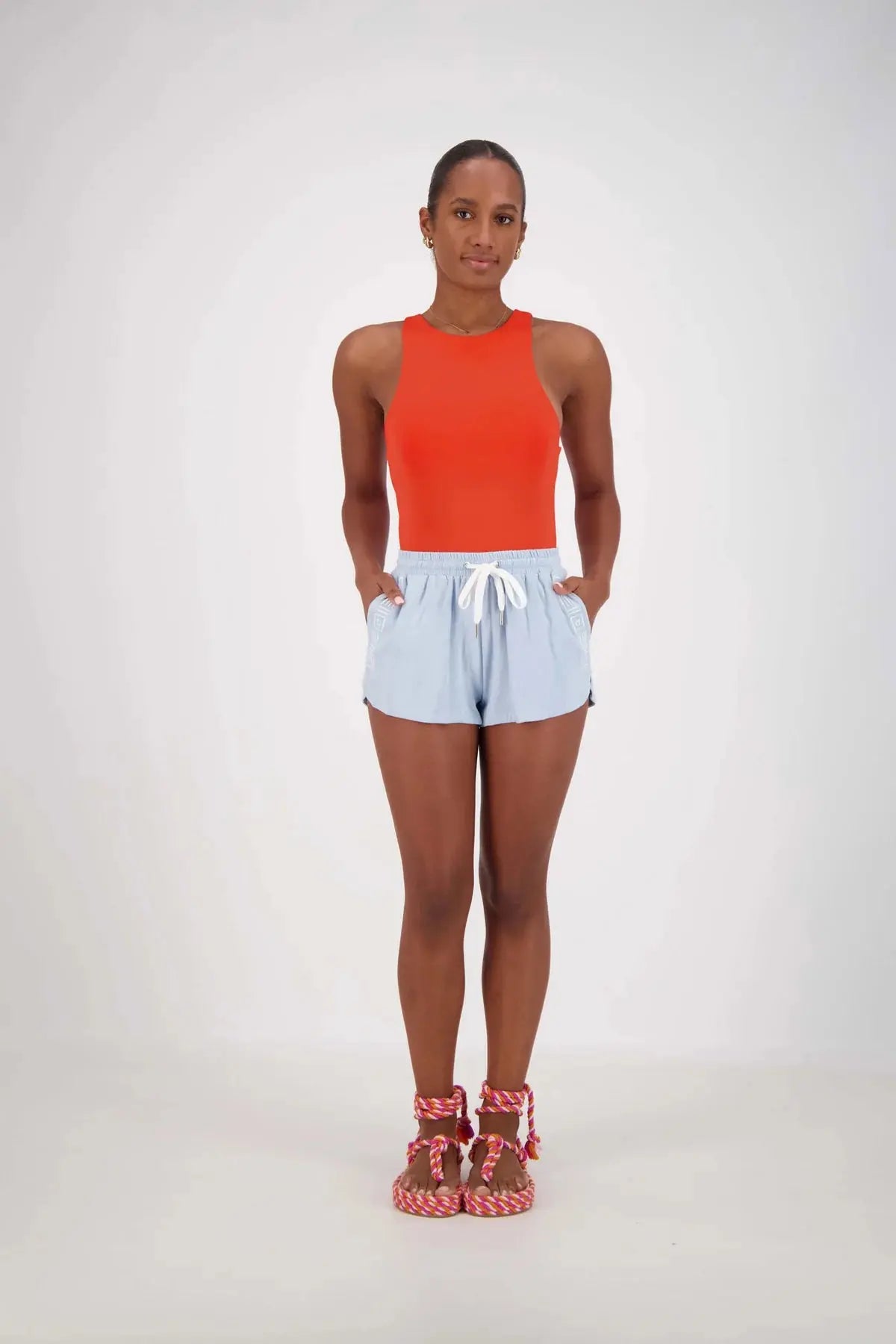 Rosetta Shorts - Powder Blue Jasmine Alexa