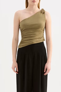 Fiora Mesh Top - Deep Olive Nude Lucy