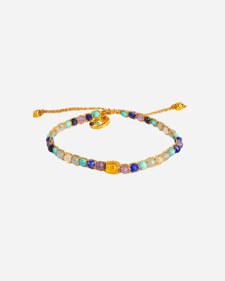 Sagittarius Crystal Zodiac Gemstone Bracelet - Gold Nusands
